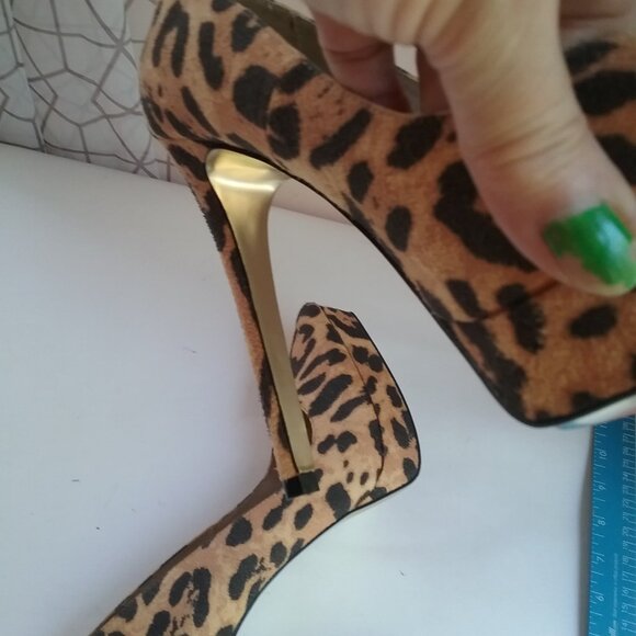 Woman' Shoes Pumps Size 9 "Luichiny" leopard Print Suede, 5.50 Heel, 1" Platform - Picture 15 of 16